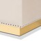 Baxton Studio Powell Glam and Luxe Beige Velvet Fabric and Gold PU Leather Storage Ottoman 175-11237-Zoro - alternate 5
